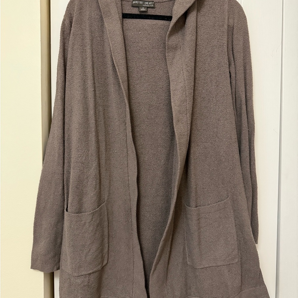 Barefoot Dreams Soft Brown Hooded Cardigan